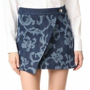Rag & Bone Marina Denim Wrap Mini Skirt Size 2